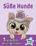 Süße Hunde Malbuch für Kinder von 4-8 Jahren: Entzückende Cartoon Hunde und Welpen null Book Cover