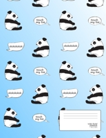 Sksksksksk: Wide Ruled Composition Notebook For Kids - Blue Funny Panda 1710077492 Book Cover