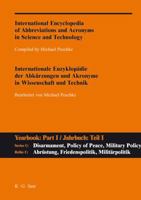 A-Z / Internationale Enzyklopadie Der Abkurzungen Und Akronyme in Wissenschaft Und Technik. Reihe C: Abrustung, Friedenspolitik, Militarpolitik Und -W 3598235151 Book Cover