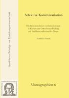 Selektive Kontextvariation 3981087925 Book Cover