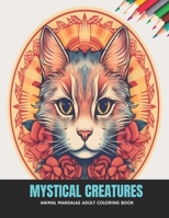 Mystical Creatures: Animal Mandalas Adult Coloring Book, 50 Pages, 8.5 x 11 inches B0CKWS8S5Z Book Cover
