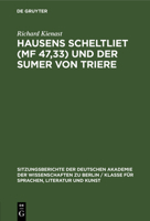 Hausens Scheltliet (Mf 47,33) Und Der Sumer Von Triere 3112564294 Book Cover
