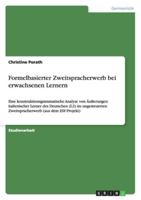 Formelbasierter Zweitspracherwerb Bei Erwachsenen Lernern 3640507614 Book Cover
