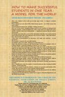 How to Make Successful Students in One Year - A Model for the World: Over 200 Inconvenient Truths 1491826010 Book Cover