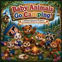 Baby Animals Go Camping: A Bilingual English Spanish Picture Book for Kids About Friendship, Nature, Camping, and Adventure (Baby Animals Bilingual Adventures) B0H7J68H4Q Book Cover