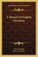 A Manual of English Literature 1163131741 Book Cover