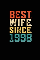 Best. Wife. Since. 1998: Weekly 100 page 6 x9 Dated Calendar Planner and Notebook For 2019-2020 Academic Year Retro 21st Wedding Anniversary notebook for Her to jot down ideas and notes 1692200496 Book Cover