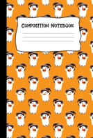 Composition Notebook: Ghost Pattern Cute Halloween Journal 6x9 Wide Ruled 1702161455 Book Cover