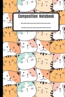 Composition Notebook: 6x9 Lined Composition Cat Notebook For Girls, Cat Journal for girls and Teen and kitten journal 1700042831 Book Cover