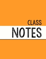 Orange Class Notebook: 100 numbered pages, college-ruled, fillable table of contents for quick note retrieval, colors for each subject (Class Notes, vibrant colors) 1697624103 Book Cover