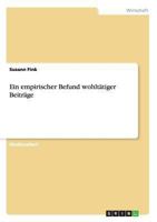 Ein empirischer Befund wohlt�tiger Beitr�ge 3640863917 Book Cover