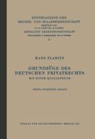 Grundzuge Des Deutschen Privatrechts: Mit Einem Quellenbuch 3642938051 Book Cover