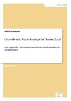 Growth- Und Value-Strategie in Deutschland 3838659635 Book Cover