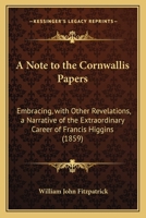 A Note to the Cornwallis Papers 1245015591 Book Cover