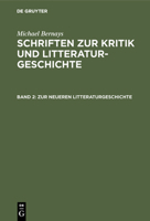 Zur Neueren Litteraturgeschichte 3111072797 Book Cover