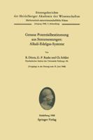 Genaue Potentialbestimmung Aus Streumessungen: Alkali-Edelgas-Systeme 3540043349 Book Cover