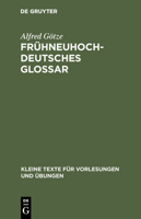 Fr�hneuhochdeutsches Glossar 3111000184 Book Cover