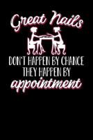 Great nails don't happen by chance they happen by appointment: Notebook, 6x9 inches, 120 checkered pages in white for Nail Technicians 107500280X Book Cover