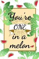 Melon Journal Pretty: Green leaf price melon stripe white cover cute notebook for Gift to friend girlfriend happy about writing |100 pages | 6X9 1676147551 Book Cover