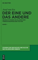 Der Eine Und Das Andere: Beobachtungen an Islamischen Häresiographischen Texten 3110215772 Book Cover