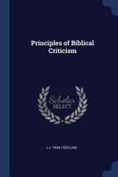Principles of Biblical Criticism 1376626896 Book Cover