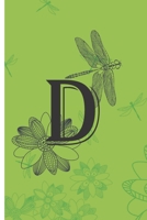 The Letter D: Dragonfly Monagram 6 x 9 inch 120 Page Journal Diary Notebook 1712186450 Book Cover