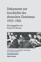 Dokumente Zur Geschichte Des Deutschen Zionismus 1933-1941 3161550218 Book Cover