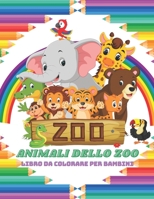 ANIMALI DELLO ZOO - Libro Da Colorare Per Bambini (Italian Edition) B08JMF6FJC Book Cover