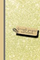 Graph paper notebook: Small sparkle glitter school or academic graph notebook for girls and women - Green glitter 1796312274 Book Cover