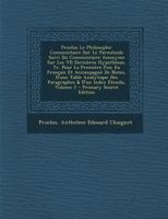 Proclus Le Philosophe: Commentaire Sur Le Parm�nide Suivi Du Commentaire Anonyme Sur Les VII Derni�res Hypoth�ses, Tr. Pour La Premi�re Fois En Fran�ais Et Accompagn� de Notes, d'Une Table Analytique  B0BQFSS4LH Book Cover