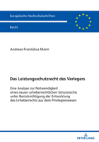 Das Leistungsschutzrecht des Verlegers (Europäische Hochschulschriften Recht) 3631879288 Book Cover
