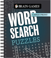 Brain Games - Large Print: Word Search Puzzles (Dark Gray) 164558268X Book Cover