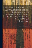 Informe Sobre El Estado Actual De Los Distritos De Reduccion De Indíjenas Alto Orinoco, Central Y Bajo Orinoco, Y Medidas Que Reclaman 1022188011 Book Cover