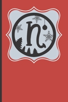 N: 120 Lined Pages - 6 x 9 (Diary, Notebook, Composition Book, Writing Pad) Monogram Letter N, Initial Journal, Christmas Memoirs Notebook, Softcover Notes Journal, Lined Pages, Plaid Red Design, Rein 1711521310 Book Cover