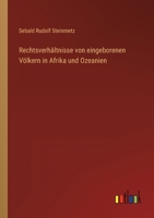 Rechtsverhältnisse von eingeborenen Völkern in Afrika und Ozeanien 3368607006 Book Cover