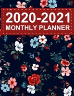 Monthly Planner 2020-2021: Flower Pattern Mom New year Two Years Planner Gift 2020 Monthly Tracker 110 Pages 8.5x11 Monthly Planner 1692660365 Book Cover