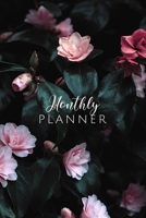 Monthly Planner: Black Monthly Organizer Blank Monthly Journal 6x9 inches, 100 pages 1708109897 Book Cover