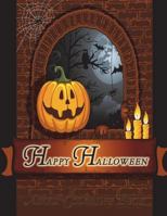 Happy Halloween: Adult Coloring Book 1723315087 Book Cover