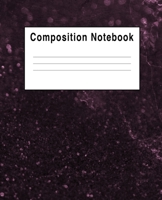 Composition Notebook: Sparkle Faux Purple Dark 1692593498 Book Cover