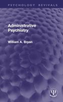 Administrative Psychiatry 103293669X Book Cover