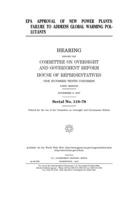 EPA approval of new power plants: failure to address global warming pollutants 1702435725 Book Cover