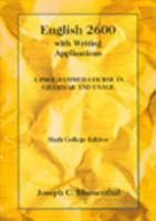 English 2600 with Writing Applications: A Programmed Course in Grammar and Usage (College Series) 0155227165 Book Cover