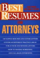 Best Resumes for Attorneys 0471309206 Book Cover