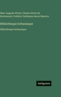 Bibliotheque britannique: Bibliotheque britannique (French Edition) 3563761663 Book Cover