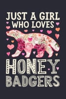 Just a Girl Who Loves Honey Badgers: Honey Badger Lined Notebook, Journal, Organizer, Diary, Composition Notebook, Gifts for Badger Lovers 1710454199 Book Cover