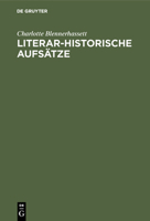 Literar-Historische Aufsätze (German Edition) B002EVJQ3K Book Cover