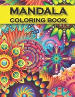 Mandala Coloring Book: Large Print Coloring Book [ Beginners (Adults/Kids), Seniors, Dementia, Alzheimer's, Parkinson's Patients ] B08LNLC552 Book Cover