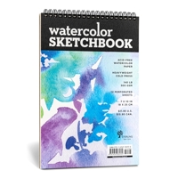 Watercolor Sketchbook - Medium Black Fliptop Spiral (Landscape) 1454936932 Book Cover