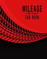 Mileage Log Book for Taxes: Gas Mileage Log Book For Taxes For Driving Car the art of motorcycle maintenance tracker expense ledger cover design with red background tire tracks 1087387159 Book Cover