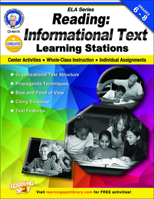 Mark Twain - Reading: Informational Text Learning Stations, Grades 6 - 8 1622230035 Book Cover